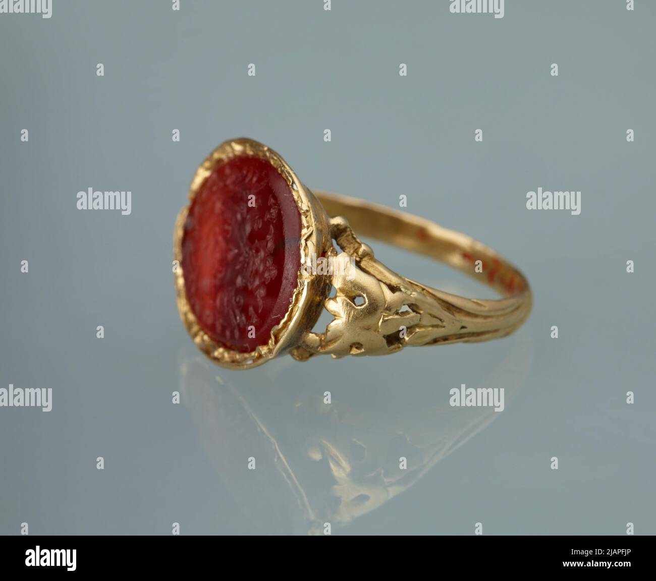 Dell'anello di signet Foto Stock