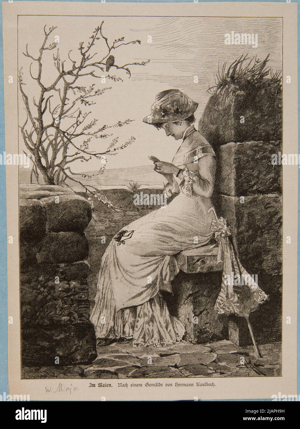 Nel mese di maggio secondo il dipinto di Hermann von Kaulbach. Una clip di una rivista tedesca. Kells, Theodor (1840 1927), Kaulbach, Hermann von (1846 1909) Foto Stock