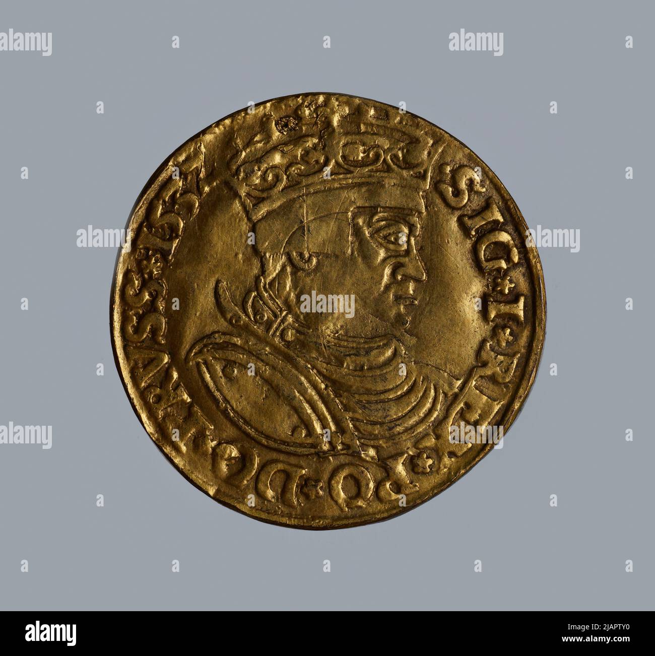 Falsa moneta, corona ducat, 153Z, Sigismund i The Old (1506 1548) Foto Stock