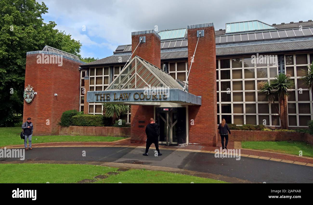 Warrington Law Courts Center, Legh St, Warrington, Cheshire, Inghilterra, REGNO UNITO, WA1 1UR Foto Stock