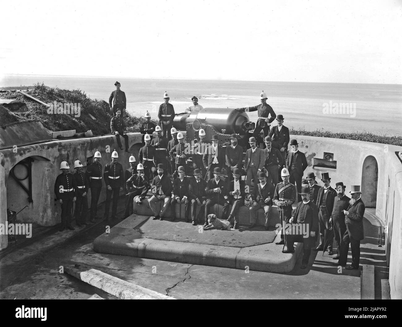 Fort Scratchley ca. 1890 Foto Stock