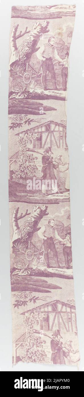 Frammento di impressi scene di genere IInen Oberkampf Foto Stock