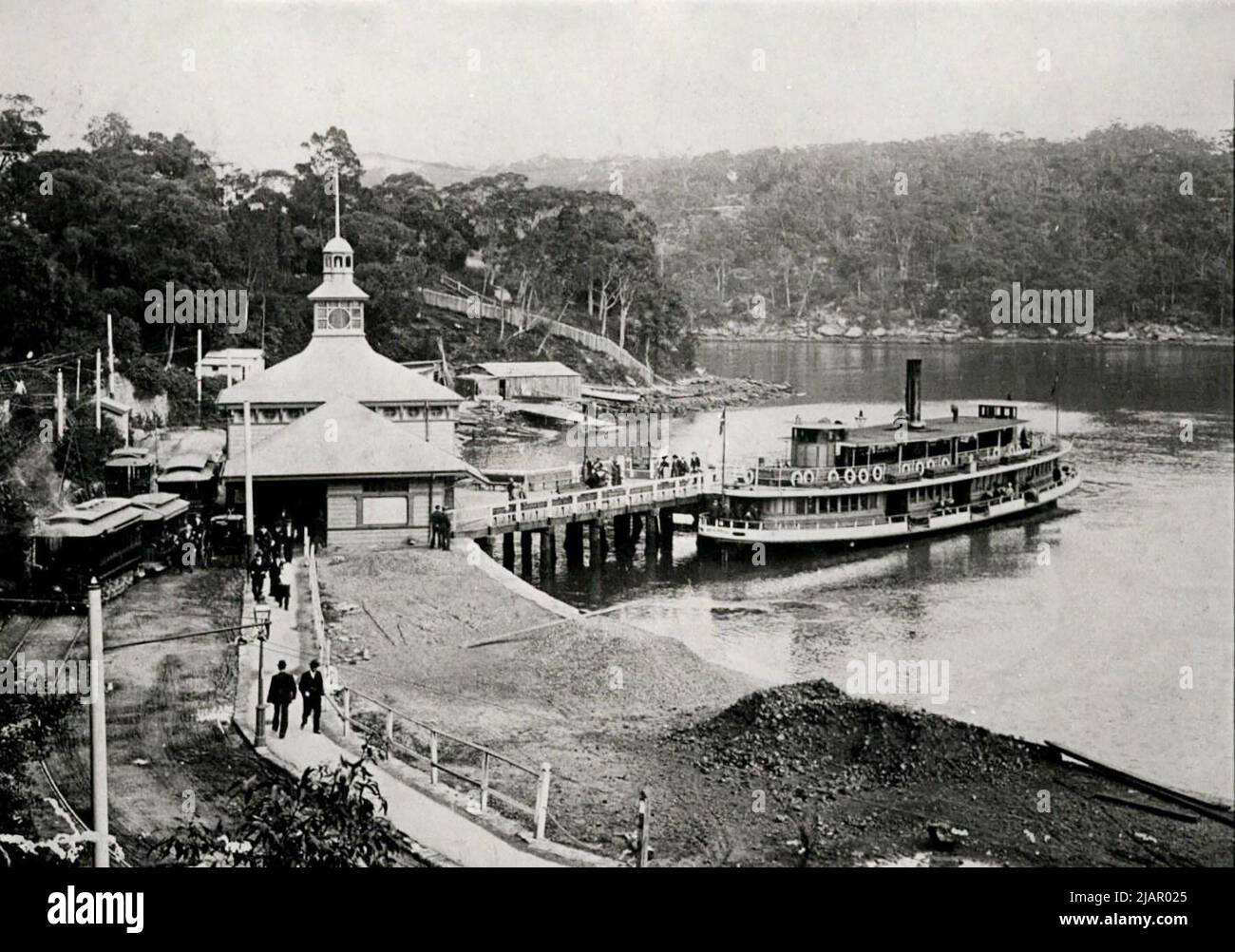 Sydney traghetto WALLAROO a Mosman Bay. Ricostruita e rinominata KIAMALA nel 1914 ca. Tra il 1896 e il 1914 Foto Stock