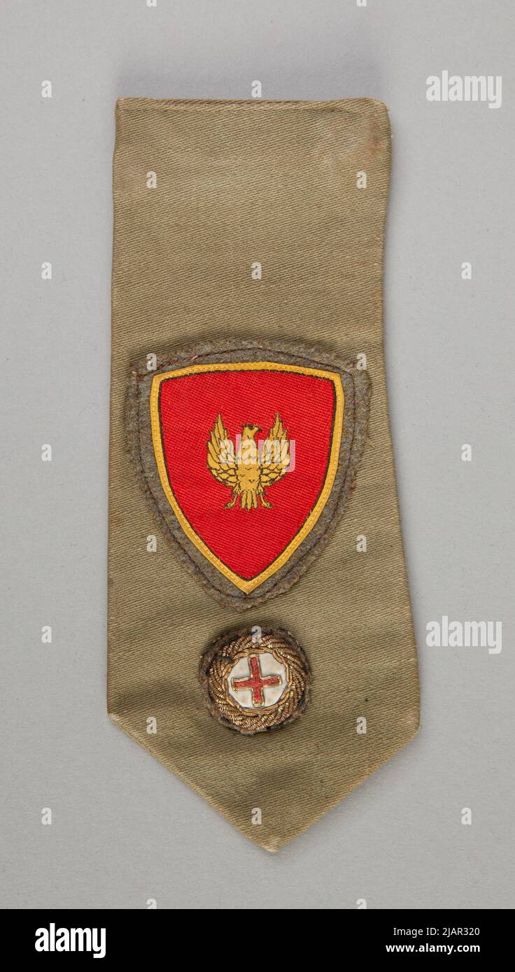 Shoulderman di formazione militare o paramilitare non identificata etichetta sconosciuta Foto Stock