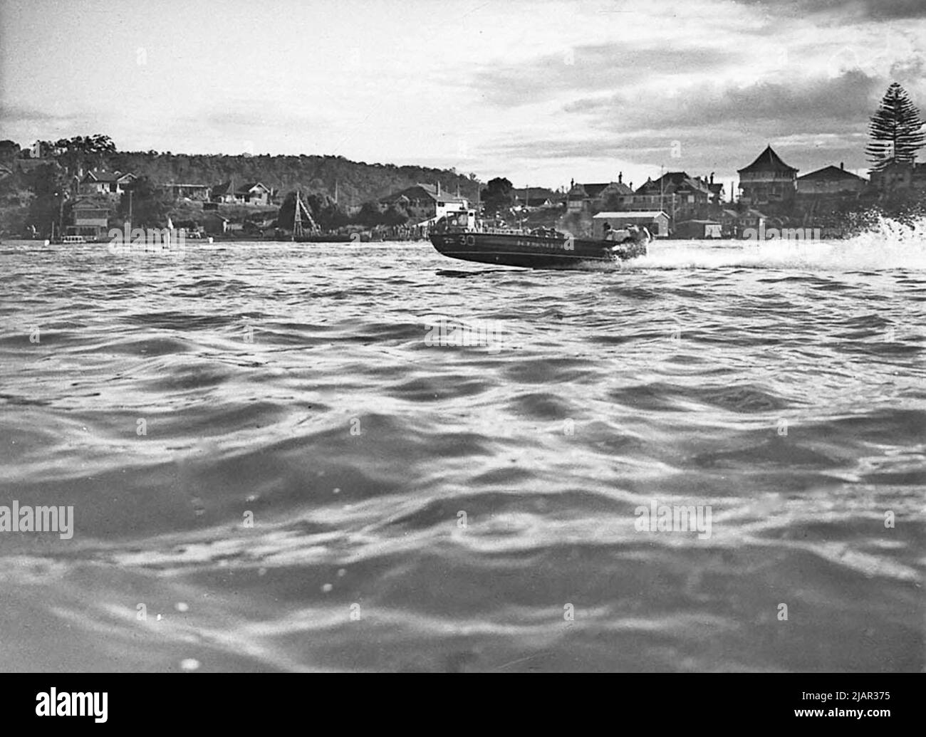 Motoscafi sul mare vicino Toronto Australia ca. 1950 Foto Stock