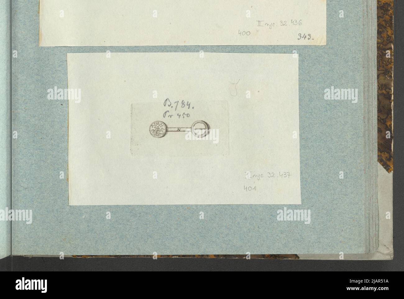 Immagine della medaglia con l'iscrizione Yours eternamente, in: Album del collezionista: Figure di medaglie polacche al lavoro di X.B. Albertrande: Storia polacca con medaglie certificate. Preparato dal principe Henryk Lubomirski 1822 1830 arrangiato secondo la lista delle medaglie polacche di Feliks Bentkowski 1832 (item 401) Unknown, Geiger, Andreas (1765 1856) Foto Stock