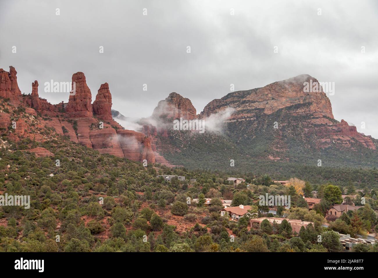 Twin Sisters Rock, Sedona, Arizona, USA Foto Stock