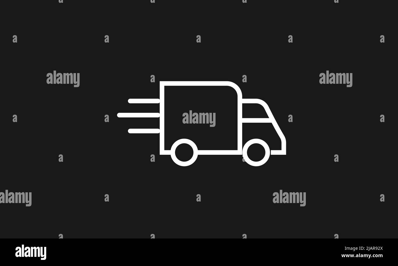 Modello di design del logo del vettore autocarro Illustrazione Vettoriale