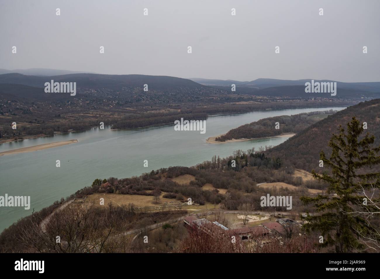 Visegrad - Nagymaros: Riva e colline del Danubio, Ungheria Foto Stock