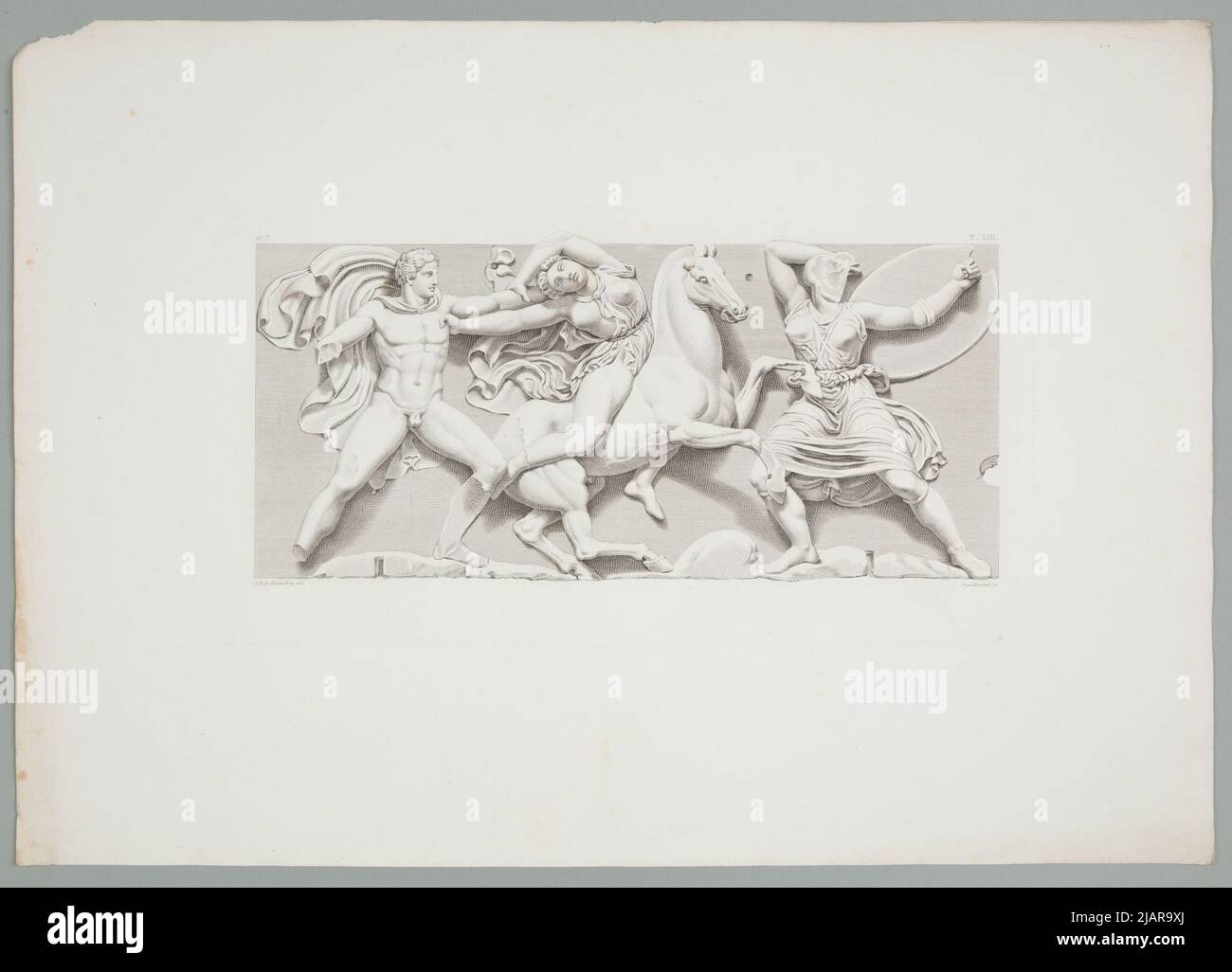 Il Tempio Apollo di Bassae in Arcadien Tablica XIII Marchetti, Domenico (1780 1844), Stackelberg, otto Magnus von (1787 1837) Foto Stock