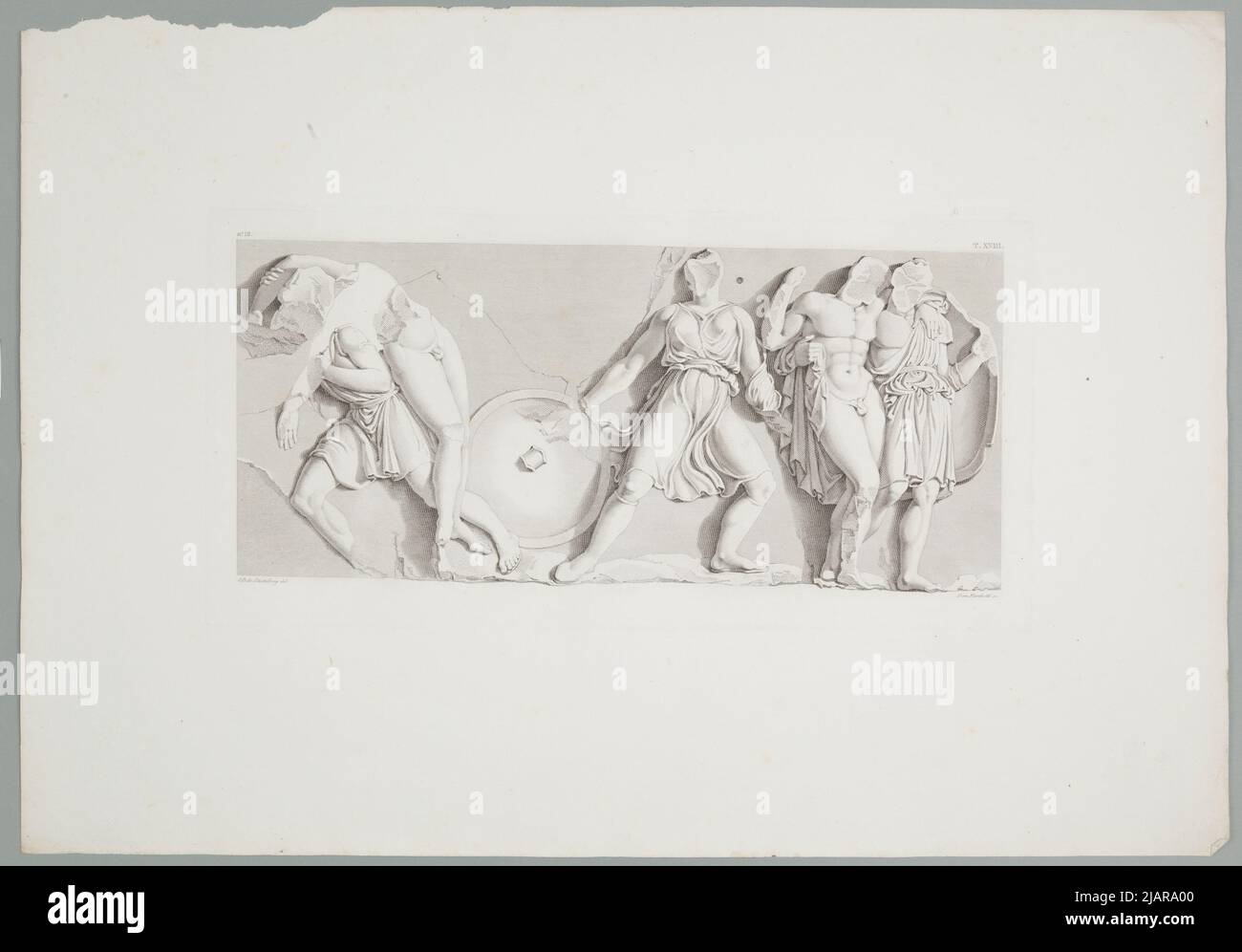 L'Apollo Tempel a Bassae in Arcadien Tablica XVIII Marchetti, Domenico (1780 1844), Stackelberg, otto Magnus von (1787 1837) Foto Stock