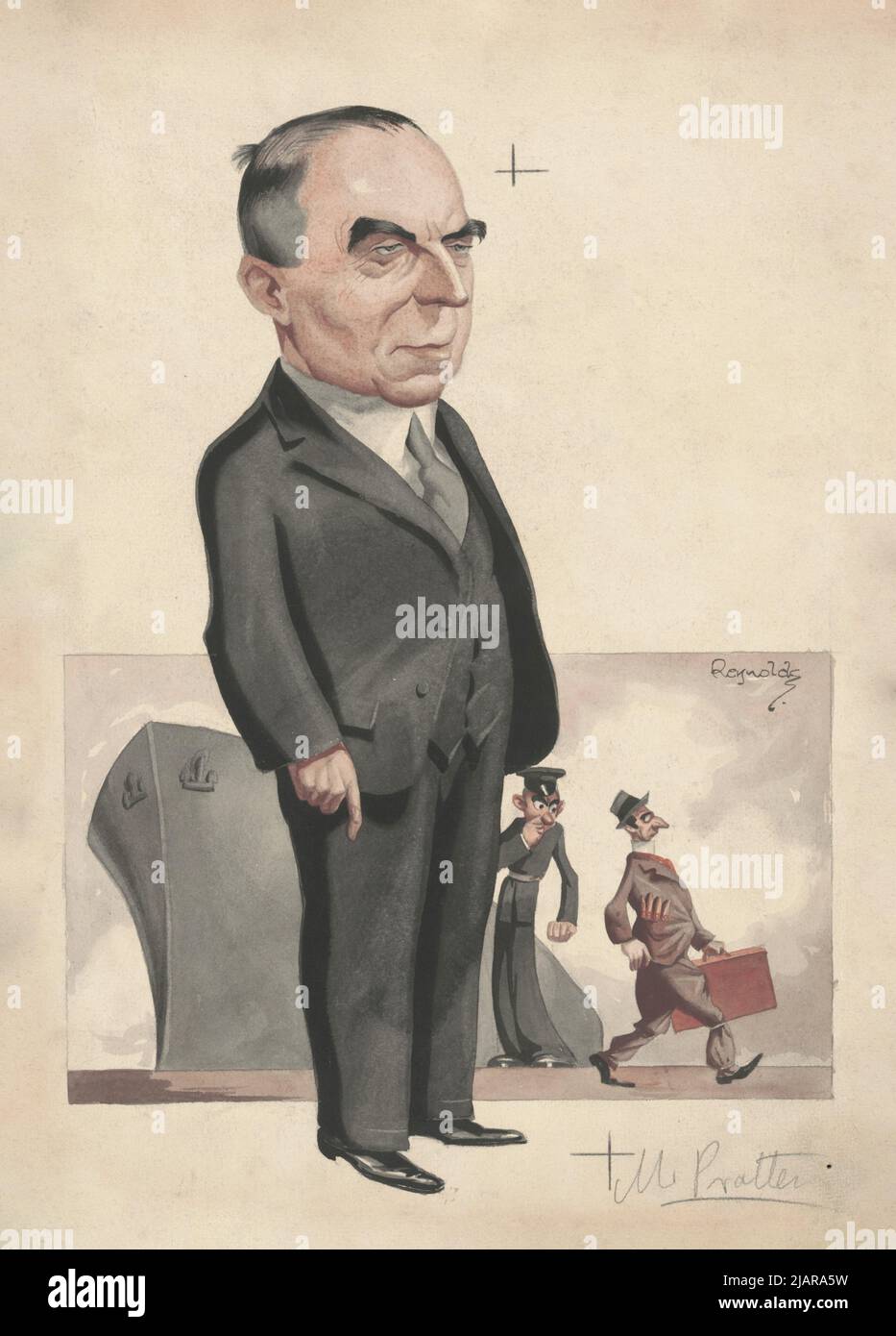 Caricatura del politico australiano Herbert Pratten ca. 1928 Foto Stock