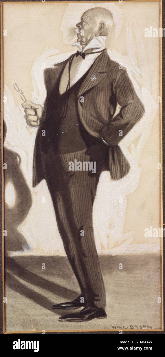 Caricatura del politico australiano Josiah Symon ca. 1930s Foto Stock