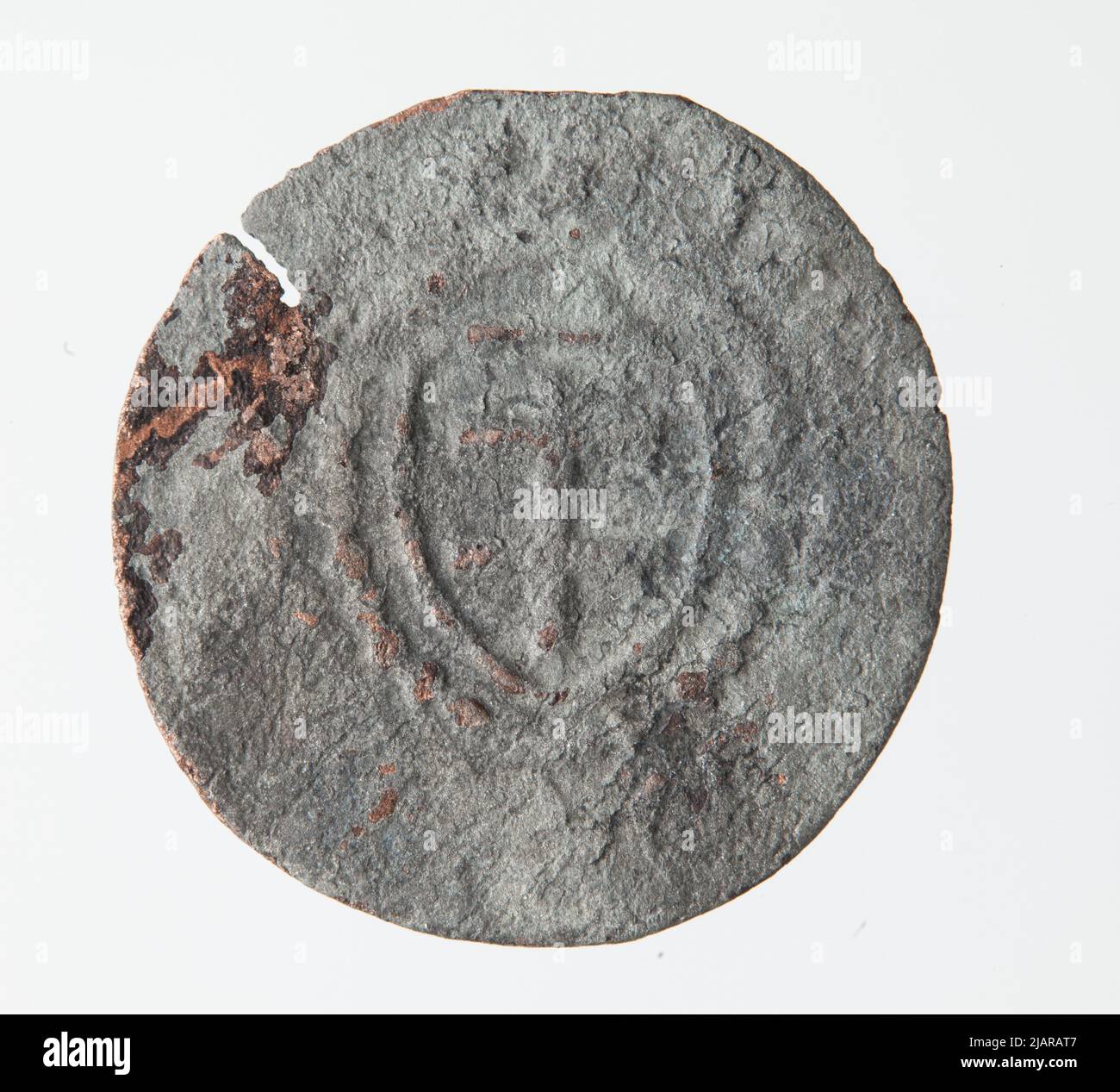 Falso Coin, Władysław Jagiełło (1386 1434), Kwartalnik Mały (Ternar); 1399/1400 sconosciuto Foto Stock