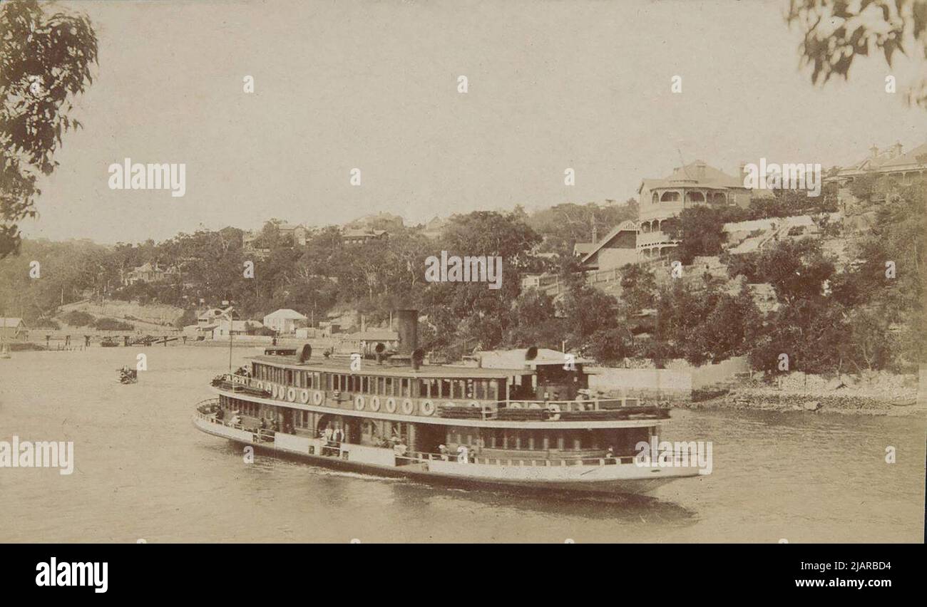 Sydney Ferry Kummulla (costruito nel 1903, smantellato nel 1934) a Mosman Bay Foto Stock