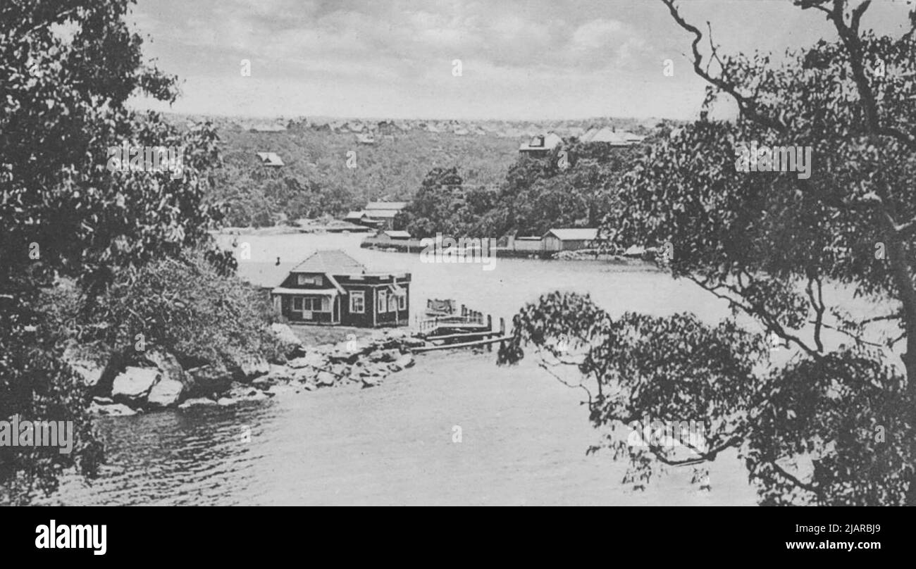 Baia di Mosman da Cremorne Point ca. Inizio 20th secolo Foto Stock