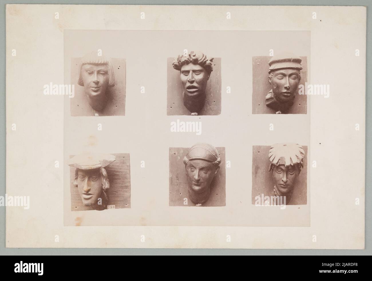 Sculture in legno dal soffitto della sala parlamentare a Wawel a Cracovia ignote Foto Stock