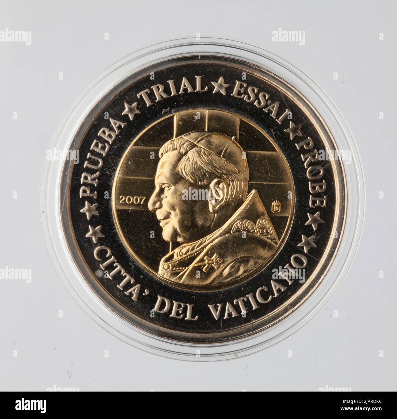 Euro Collection una moneta, 2 euro per il Vaticano; 2007 Foto Stock