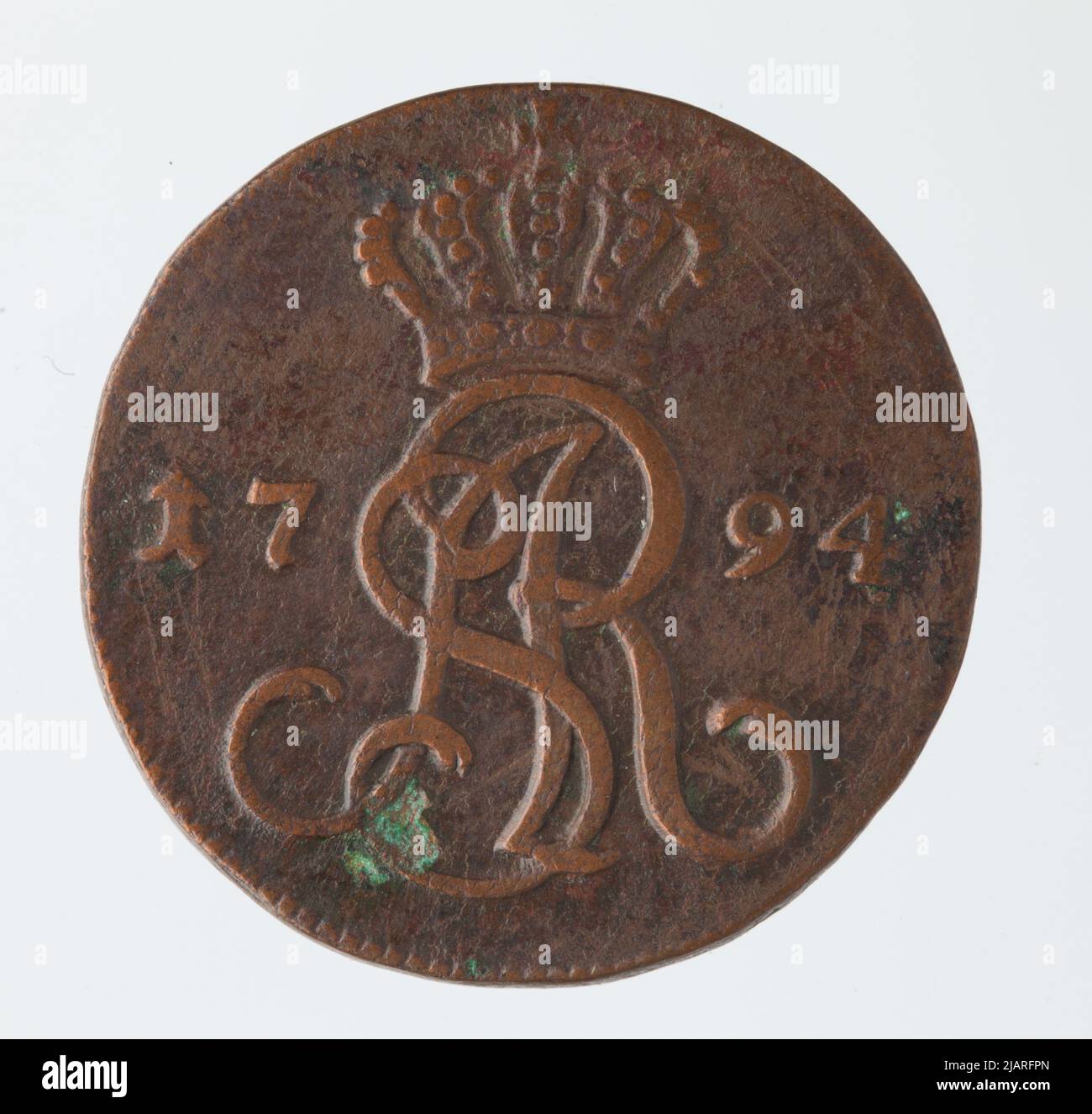 Stanisław agosto Poniatowski (1764–1795), Crown Penny, Varsavia; 1794 Mint Varsavia, Stanisław agosto Poniatowski (1732 1798) Foto Stock