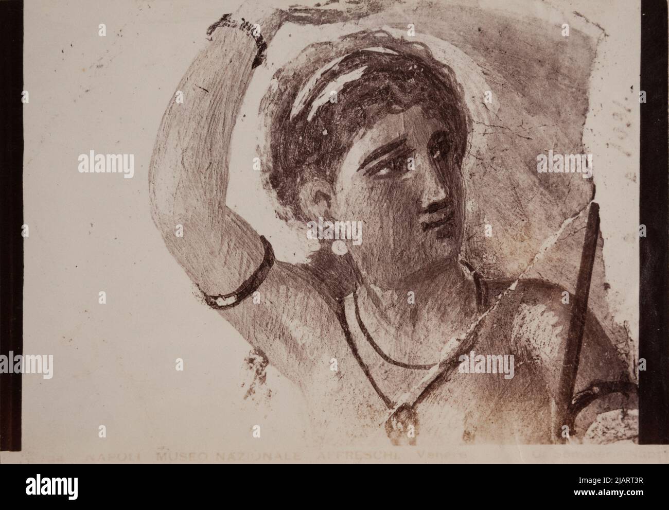 NAPOLI il Museo Nazionale busto di una donna Pompeiana pittura Estate, Giorgio (Georg) (1834 1914) Foto Stock