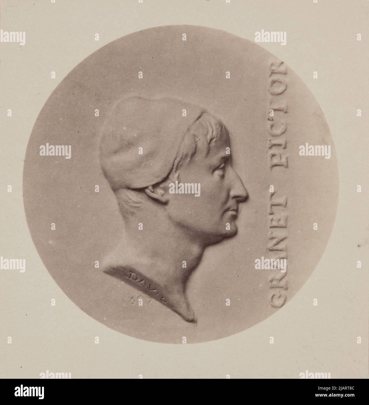 Pierre Jean David d'Angers, creatore di medaglioni Foto Stock