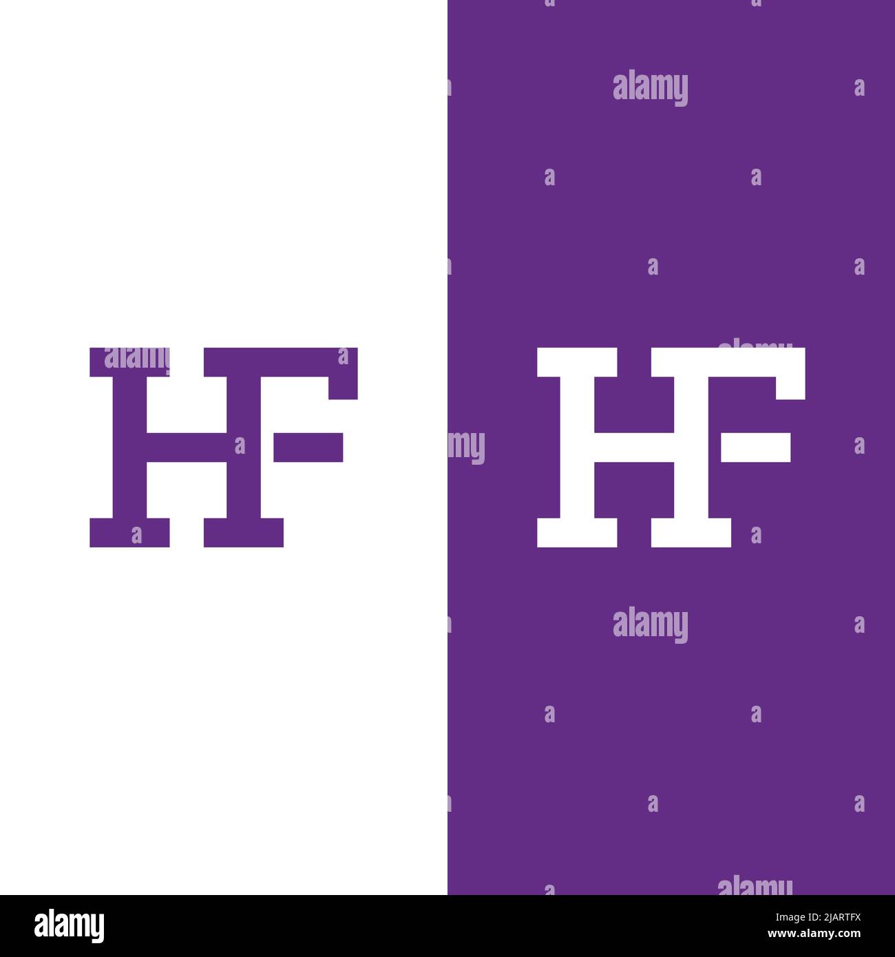 Modello iniziale di progettazione del logo H F HF FH Letter Monogram. Adatto per General Sports Fitness Construction Finance Company Business Corporate Shop Illustrazione Vettoriale