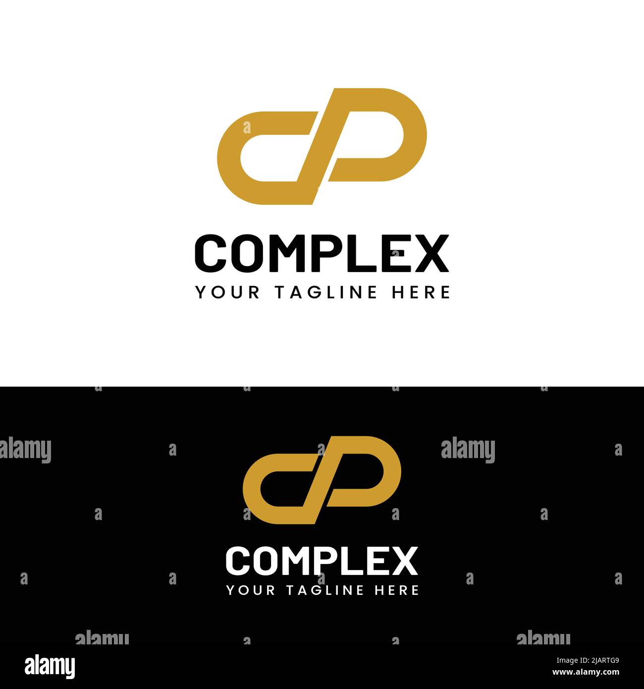 C P CP PC Letter Monogram modello di progettazione iniziale del logo. Adatto per General Sports Fitness Construction Finance Company Business Corporate Shop Illustrazione Vettoriale