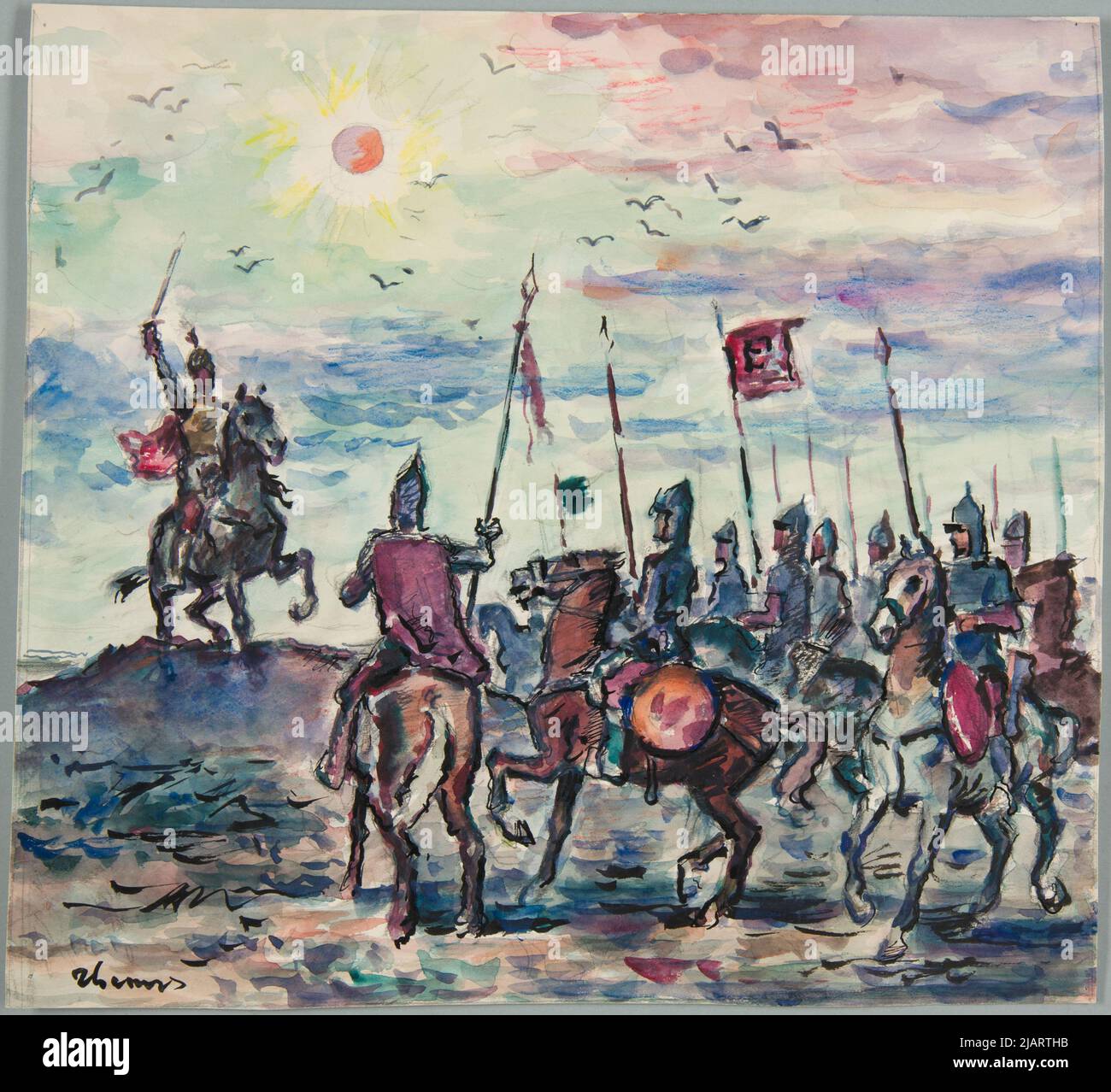 Dipartimento di guida in costumi storici (prova di illustrazione) Ivanec ', Ivan (1893 1946) Foto Stock