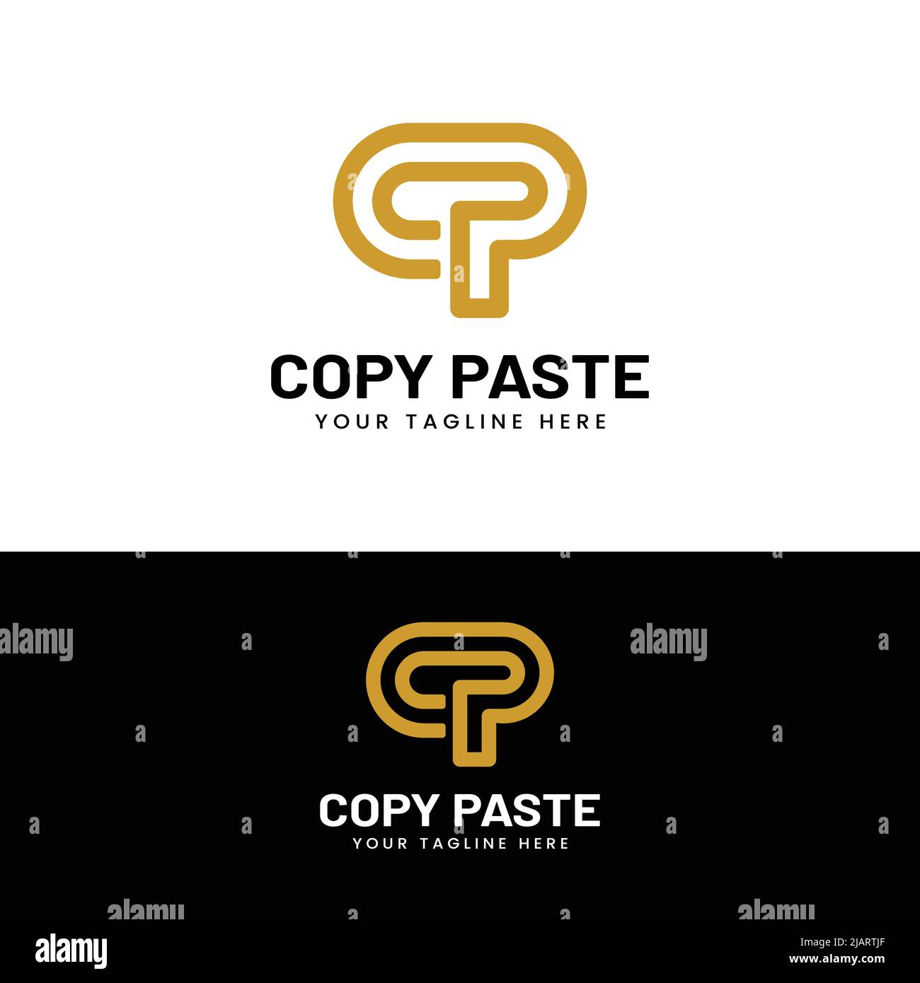 C P CP PC Letter Monogram modello di progettazione iniziale del logo. Adatto per General Sports Fitness Construction Finance Company Business Corporate Shop Illustrazione Vettoriale