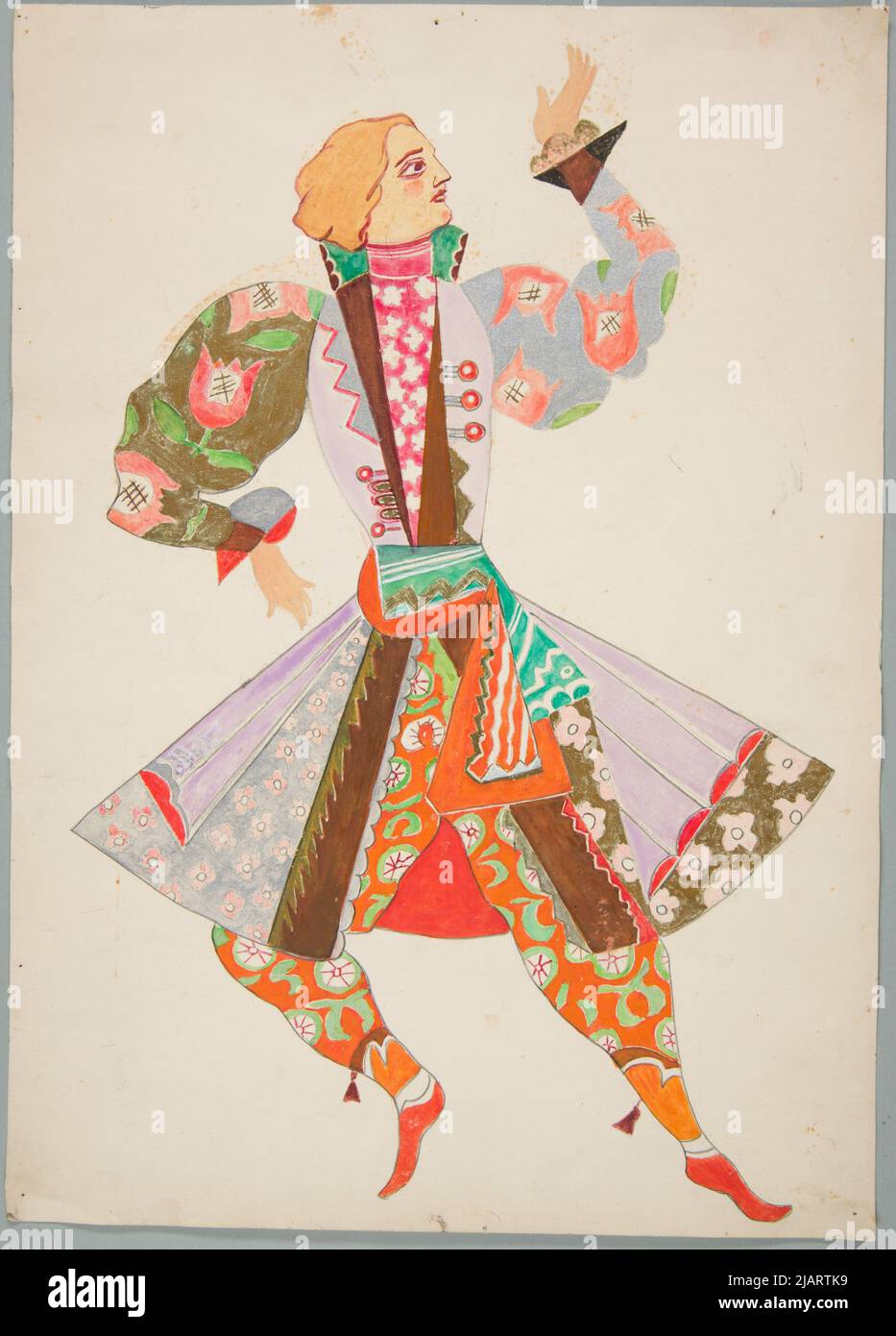 Ballerino nel costume orientale (disegnato dal costume di scena Illustrazione) per migliorare Ivanec ', Ivan (1893 1946) Foto Stock
