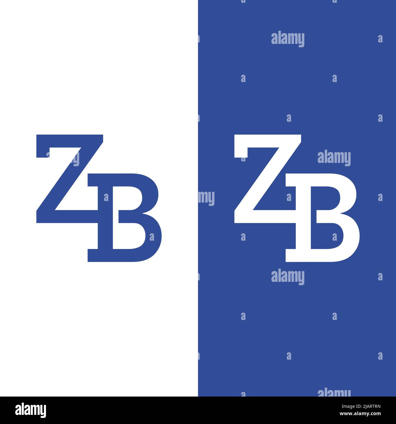Z B ZB BZ modello iniziale di logo monogramma lettera. Adatto per General Sports Fitness Construction Finance Company Business Corporate Shop Appar Illustrazione Vettoriale