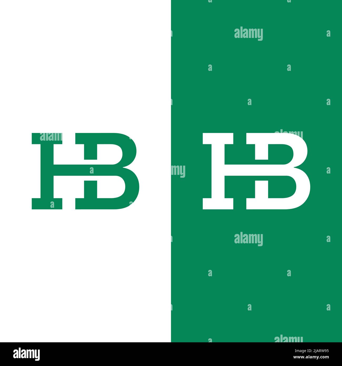 Modello di design iniziale logo monogramma H B HB BH Letter. Adatto per General Sports Fitness Construction Finance Company Business Corporate Shop Appar Illustrazione Vettoriale