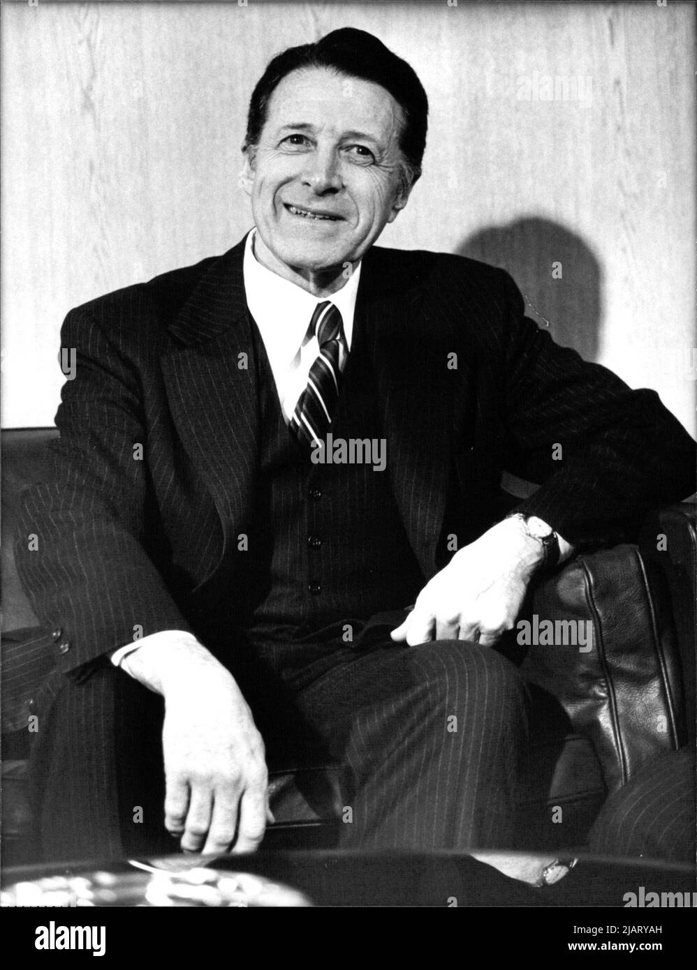 US-VerteidigungsMinister Caspar Weinberger nell'aprile 1981. Foto Stock