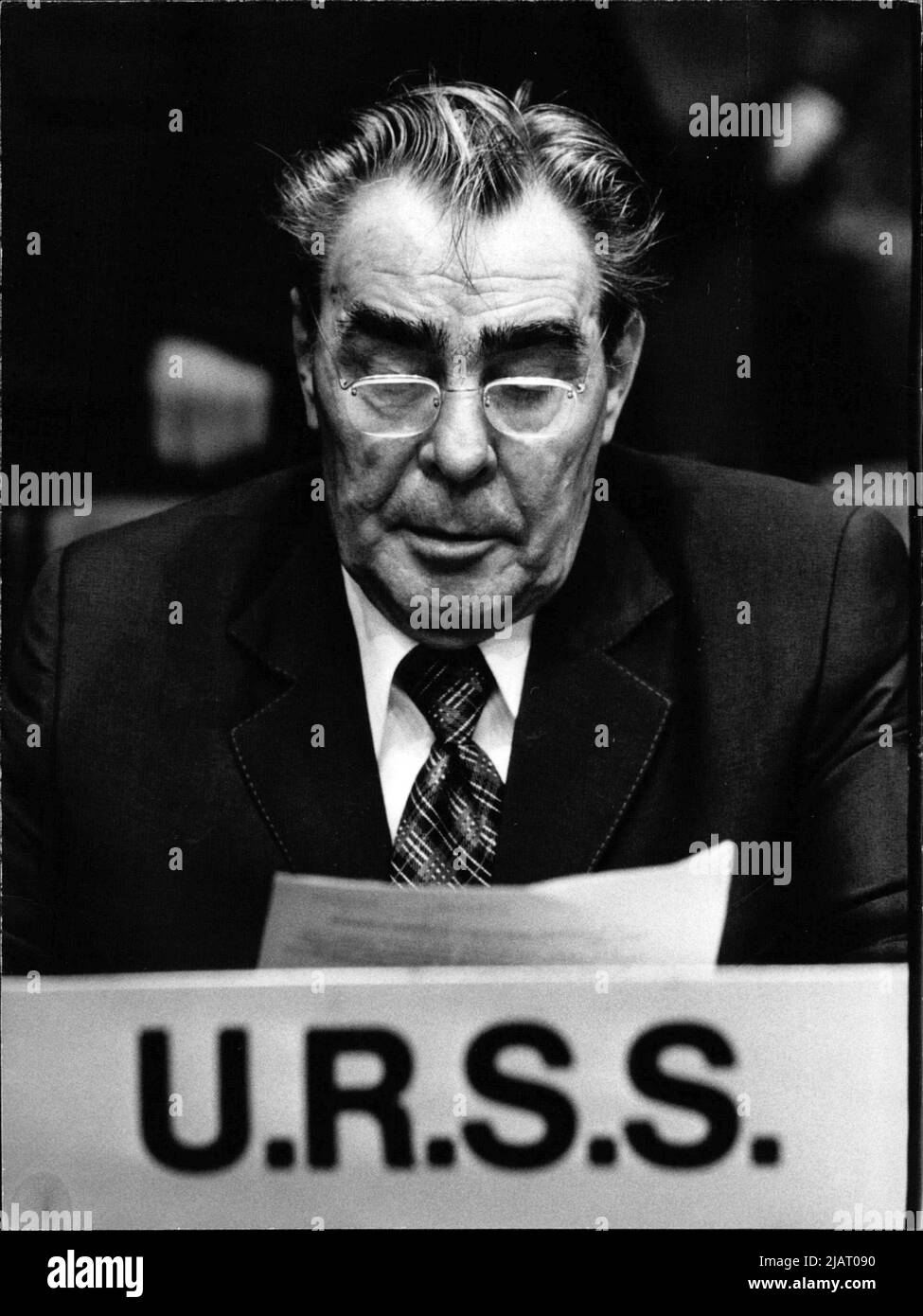 Der sowjetische Staats- und Parteichef Leonid Brezhnev. Foto Stock