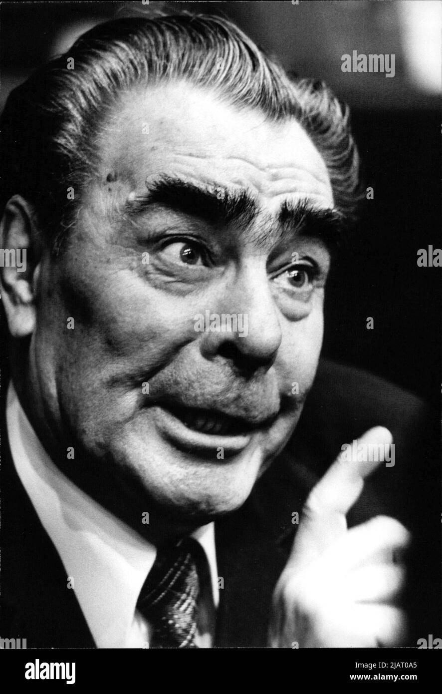 Der sowjetische Staats- und Parteichef Leonid Brezhnev. Foto Stock