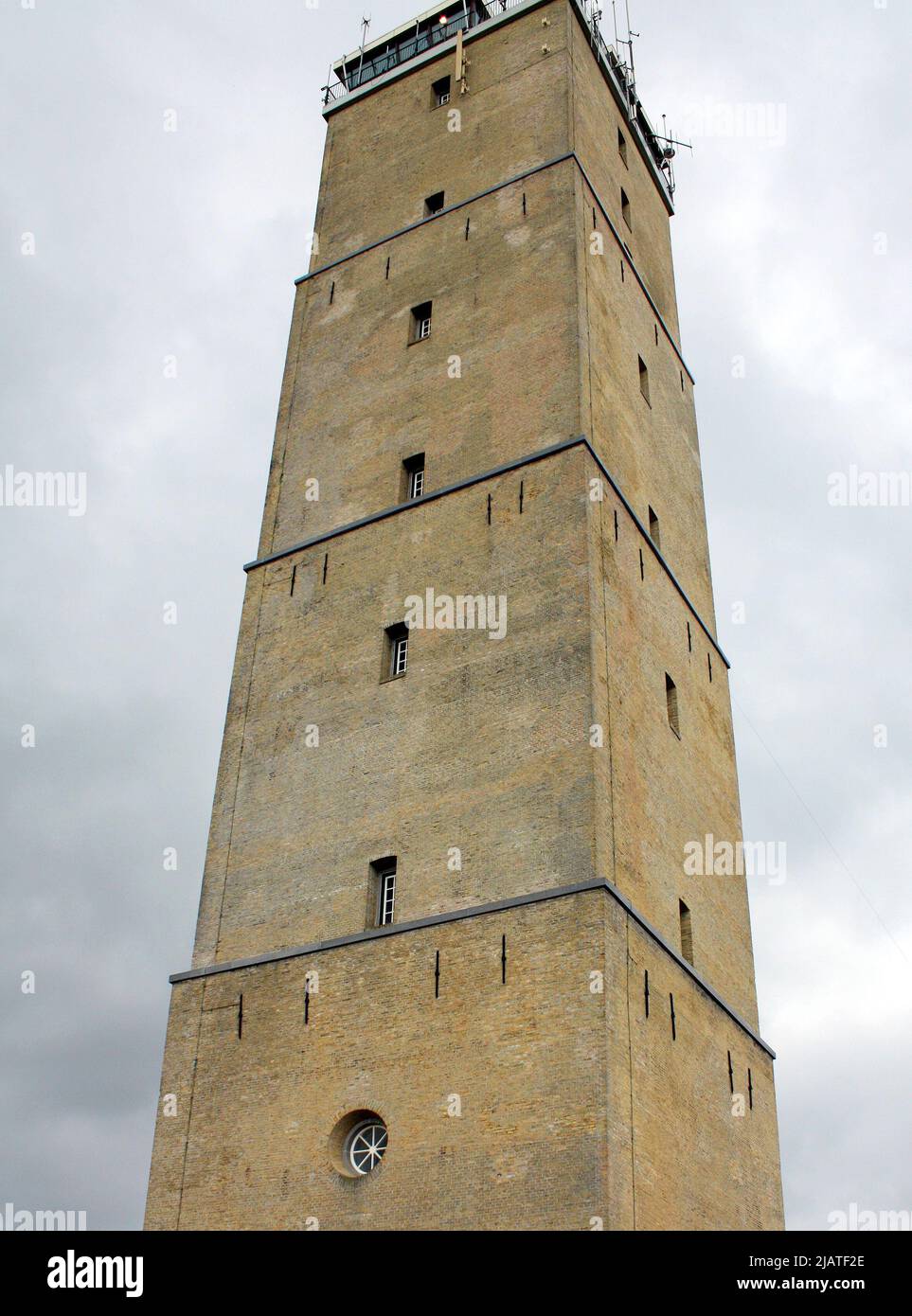 Il faro 'De Brandaris' dal 1594 sull'isola di Terschelling. Paesi Bassi Foto Stock