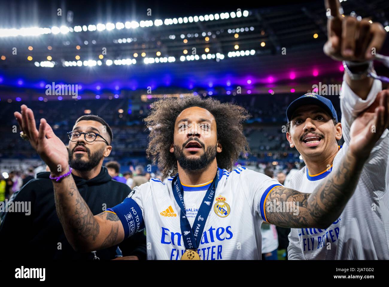 Marcelo (Real) FC Liverpool - Real Madrid Paris, Champions League, finale, 28.05.2022, Fussball; Saison 2021/22 Foto: Moritz Müller Copyright (nur Foto Stock