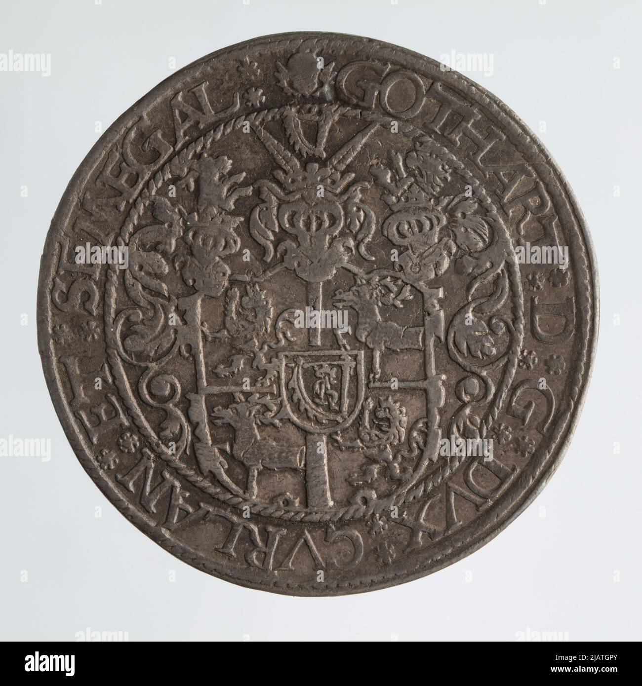 Courland, Gothard Kettler (1562-1587), un taler e mezzo, Mitawa/Mittau; 1575 menta Mitawa Foto Stock