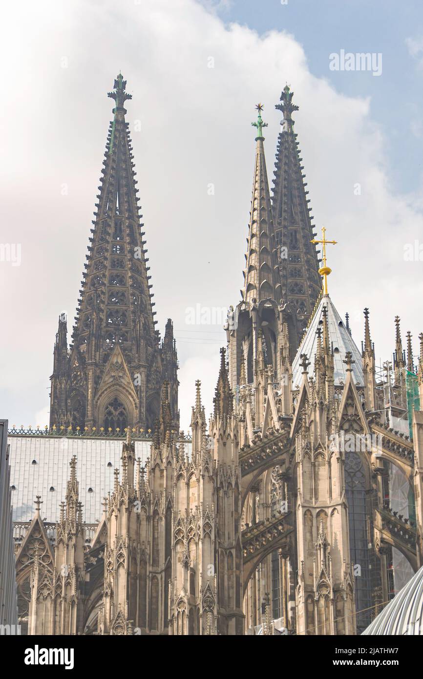 La cattedrale di Colonia che è una chiesa cattolica romana a Colonia, in Germania. Foto Stock