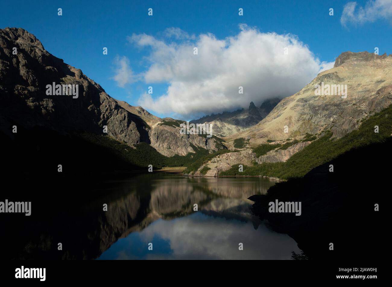 Paesaggio della laguna di Jakob a Bariloche Foto Stock