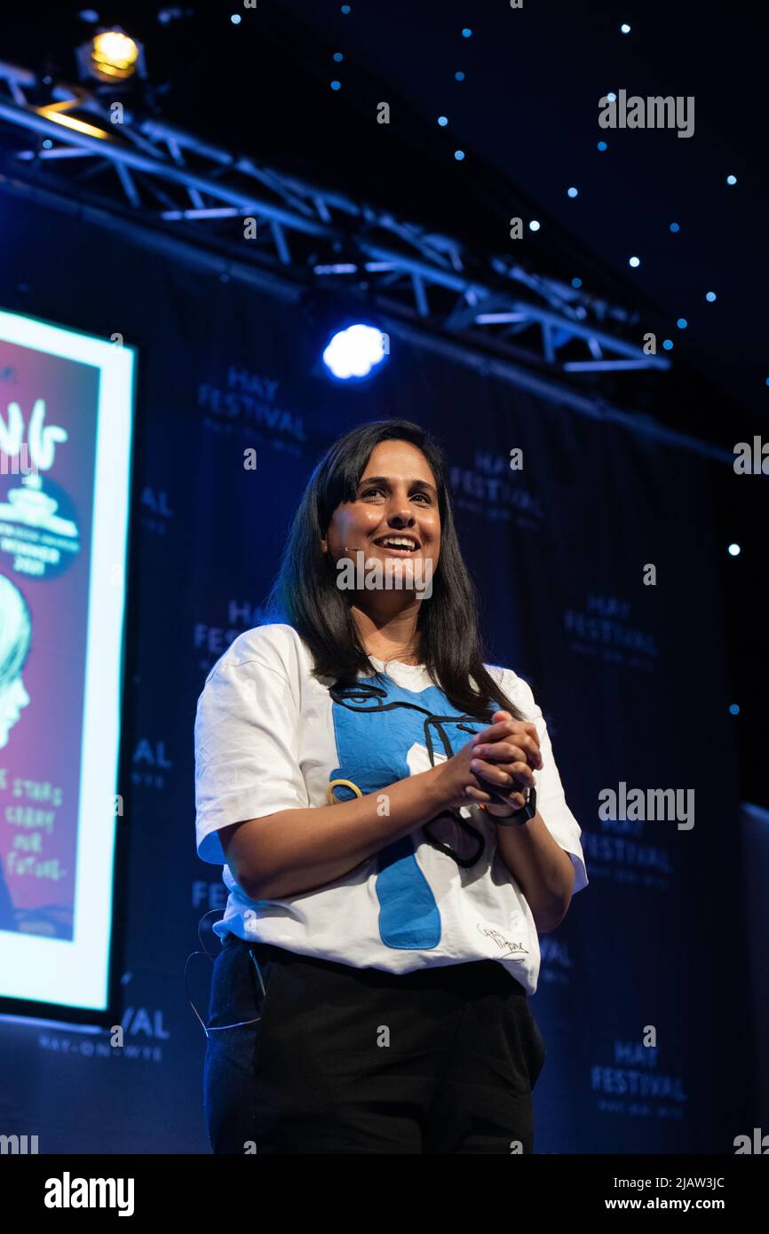 Hay-on-Wye, Galles, Regno Unito. 1st giugno 2022. Manjeet Mann al Festival Hay 2022, Galles. Credit: Sam Hardwick/Alamy. Foto Stock