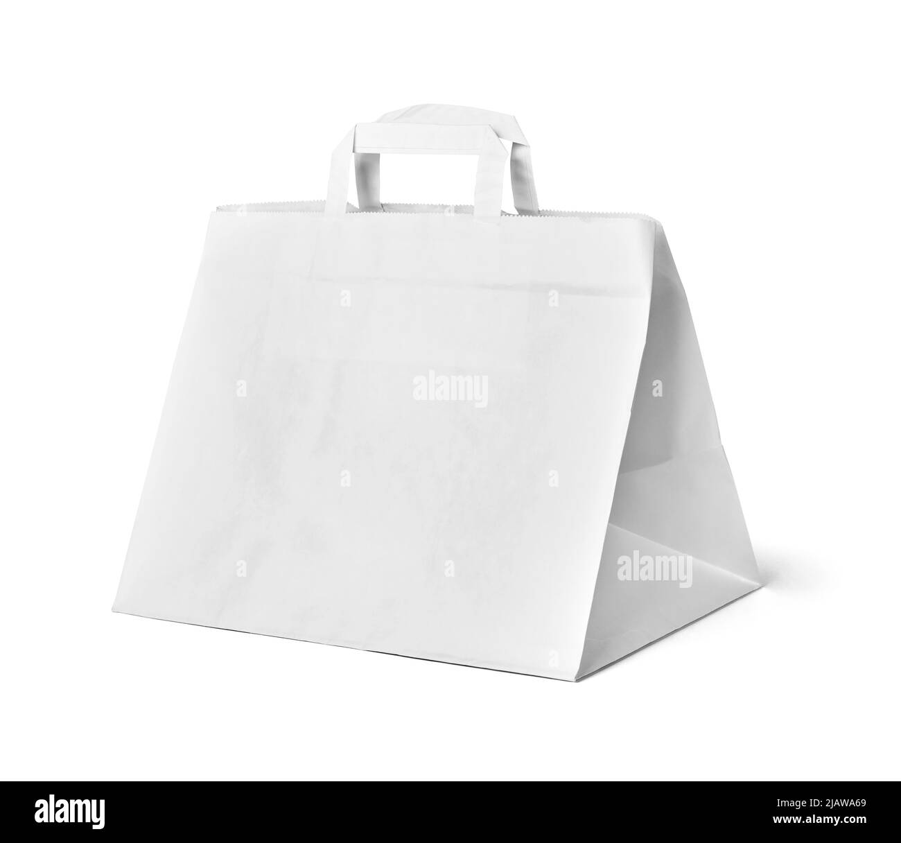 borsa di plastica bianco shopping portare ambiente di polluion Foto Stock