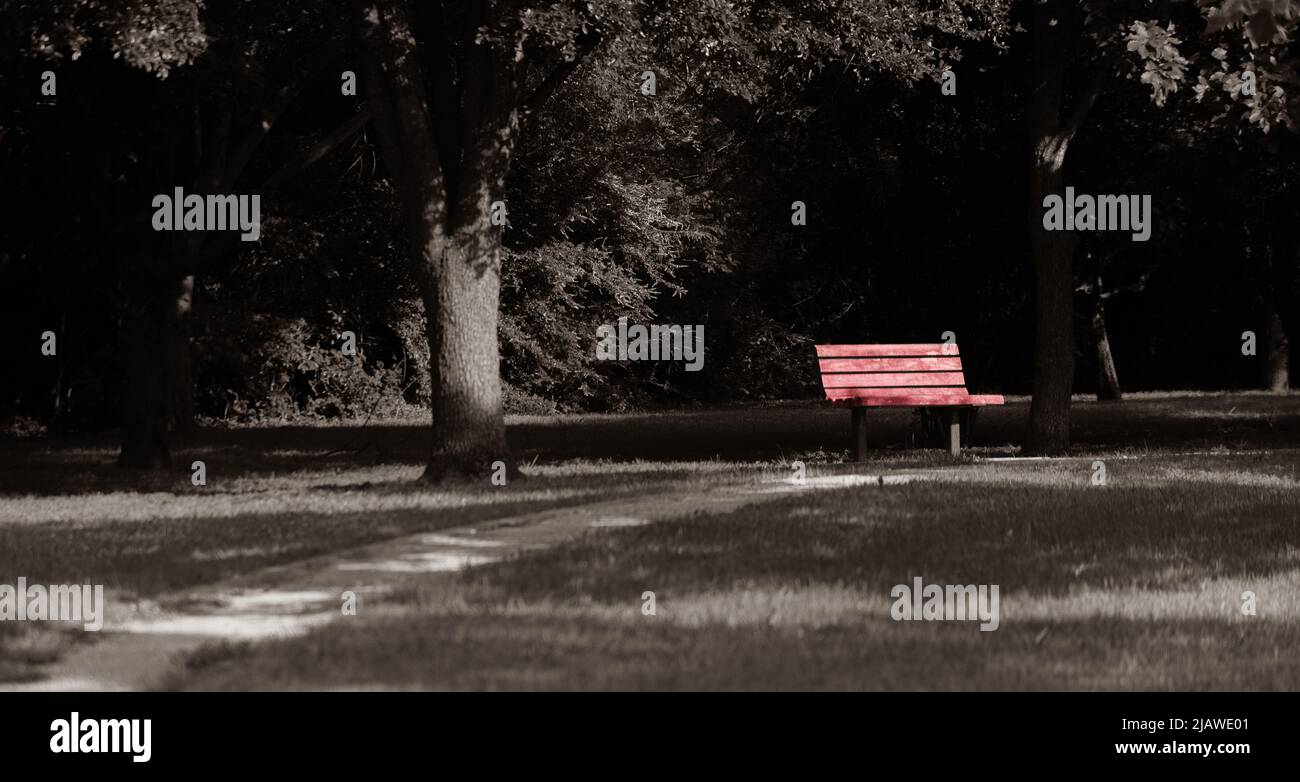 Banco rosso Foto Stock