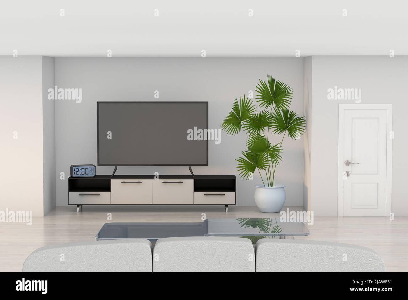 Interni domestici. Soggiorno. 3D illustrazione Foto Stock