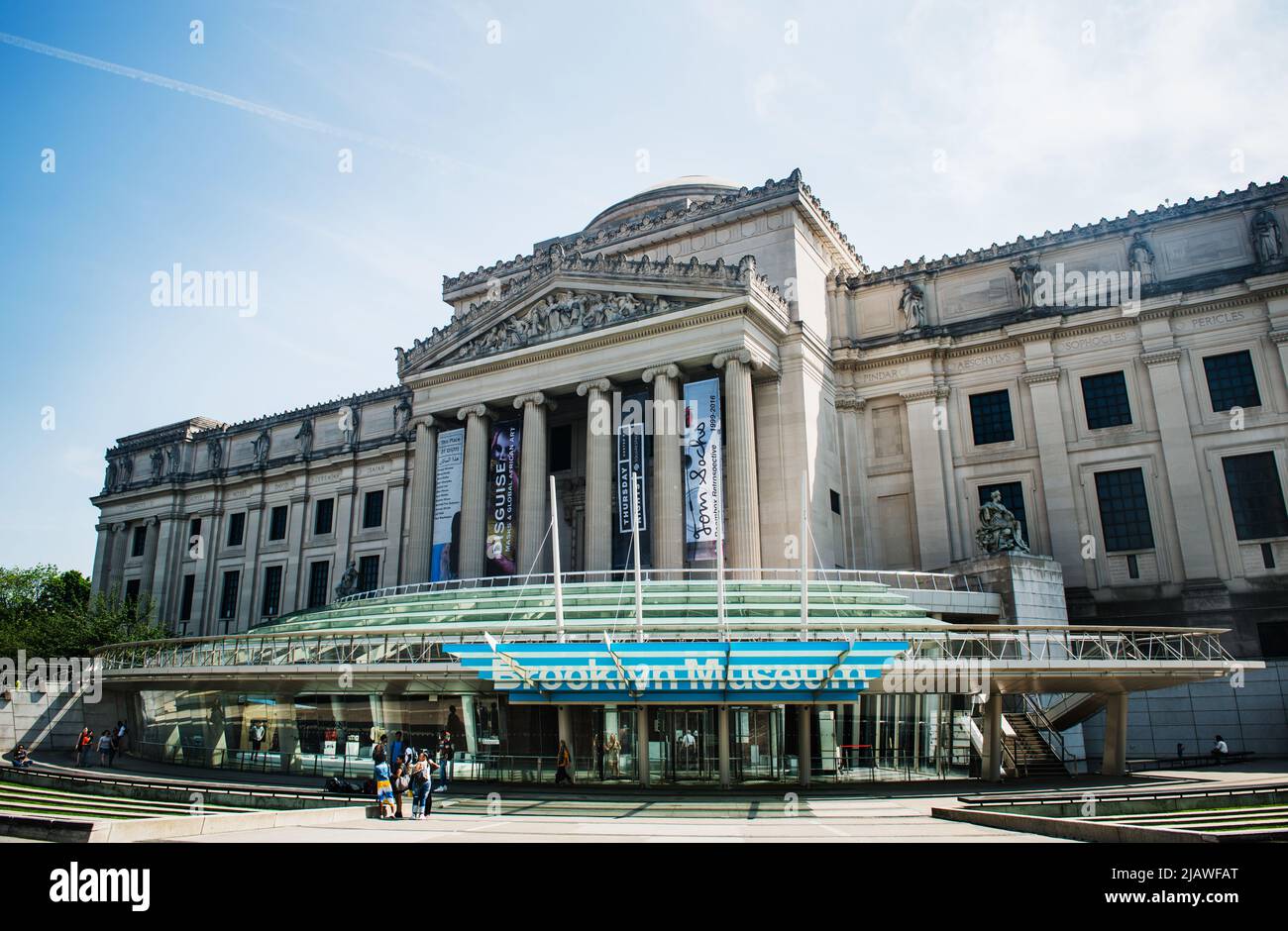 Ingresso al Brooklyn Art Museum, Crown Heights, Brooklyn, New York City Foto Stock