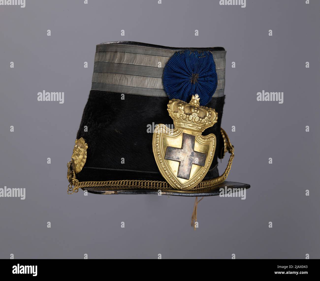 Kepi ufficiale indossato dal principe Witold Adam Czartoryski durante il suo servizio nell'esercito di Sardegna sconosciuto Foto Stock