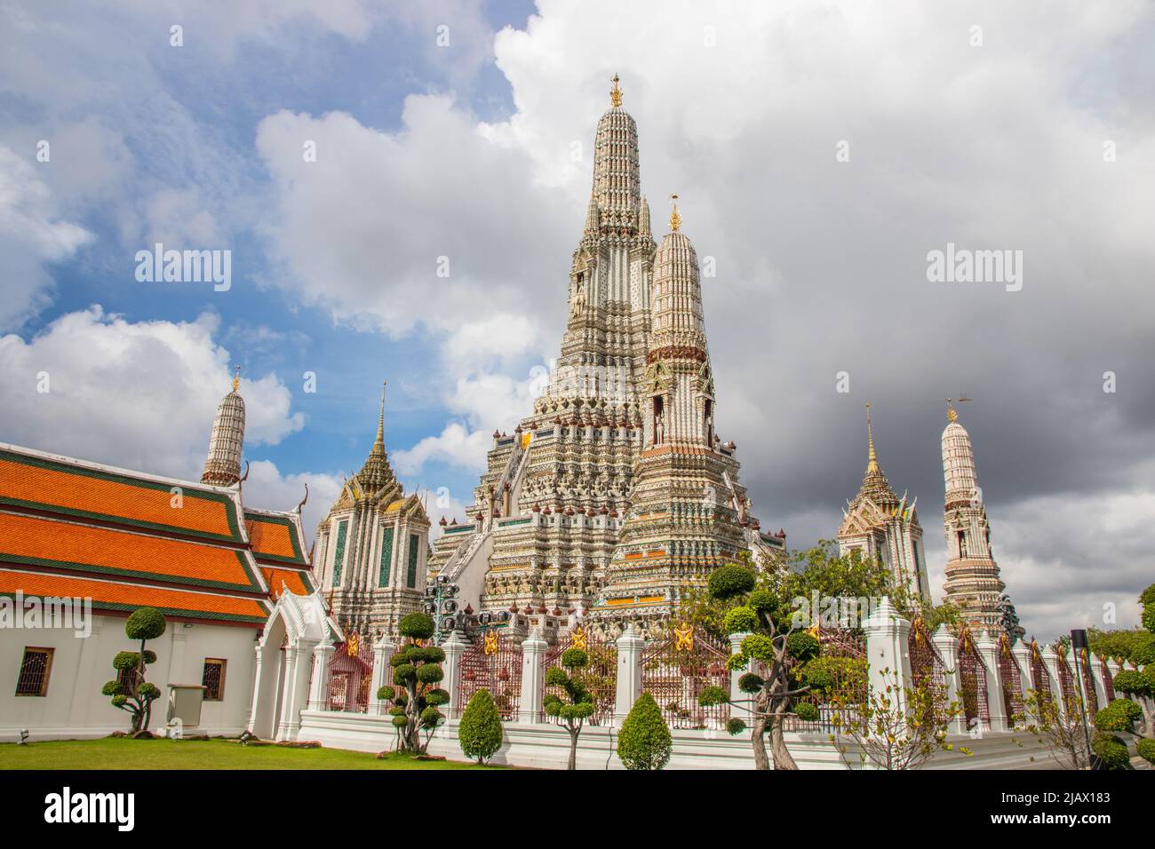 Il Tempio Tailandese Wat Arun a Bangkok Thailandia Sud-Est asiatico Foto Stock