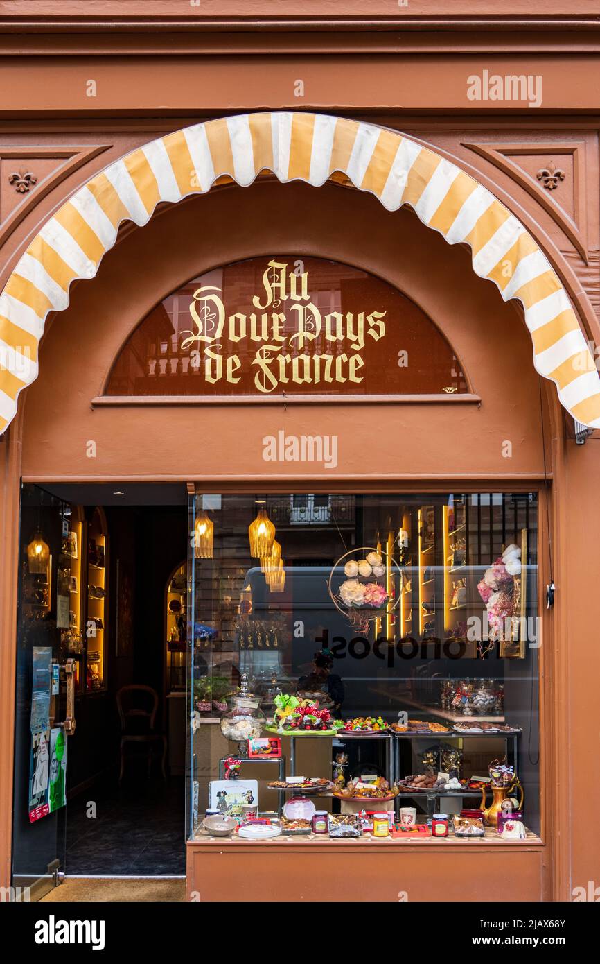Pasticceria di specialità a Strasburgo, Francia Foto Stock