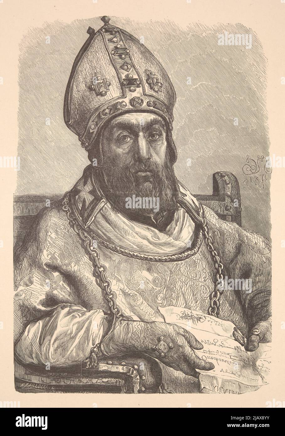 Jan Dziaduski h. Jelita (1496 1559) vescovo di Margarytenski 1540, Kamieniecki vescovo 1542, Chełmski 1543, Przemyśl 1545, Suffgan Włocławek 1540 1543 (secondo il Sigillo) Matejko, Jan (1838 1893), Zabłocki, Feliks (1846 1874), Lewental, Salomon (Franciszek Salezy) (1841 1902) Foto Stock