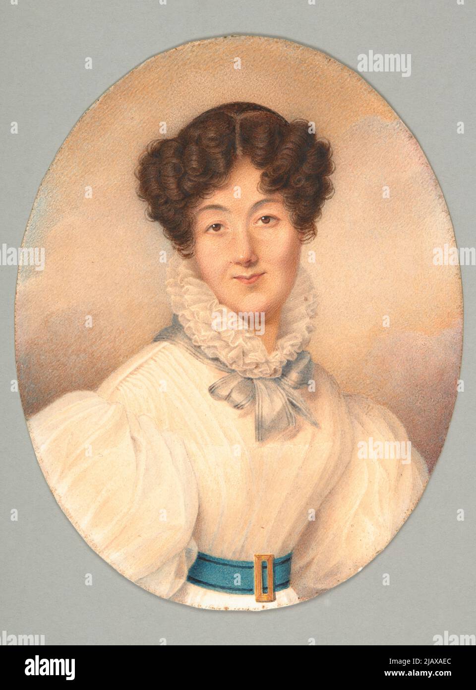 Lady in a White Gown Edges, Jóseph (1773 ca 1835) Foto Stock